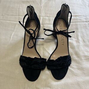 Sole Society Black Strappy Heels